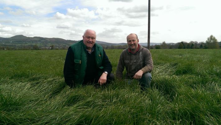 Ben Beddoes (right) and Colin Owen from R A Owen & Sons inspect the Broadsword Hi Pro on 1st May 2015.